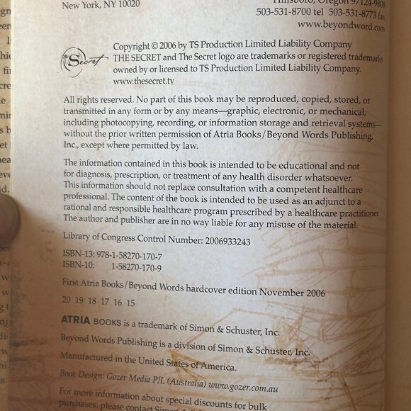 The Secret AND the Secret Gratitude Book by Rhonda Byrne Lot of 2 - Picture 7 of 17